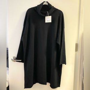 SALE!  Eskandar Black Oversized Merino Wool Roll Neck Sweater NWT One Size